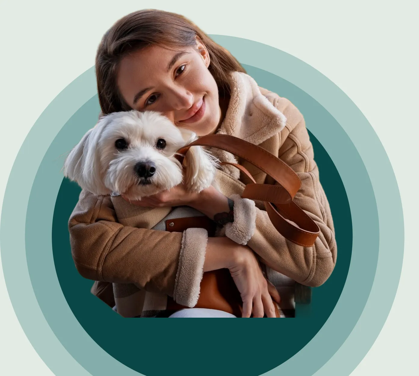 A college student with their emotional support animal