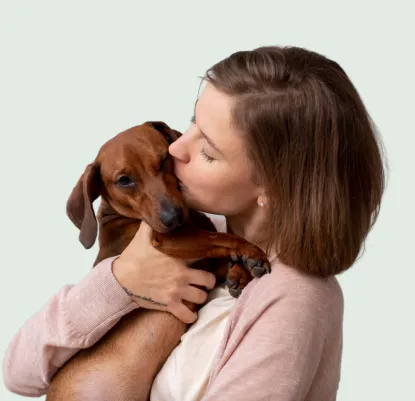 A person with their emotional support dog in Texas